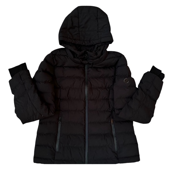 MICHAEL Michael Kors Jackets & Blazers - Michael Kors Women’s Size S Black Down Filled Puffer Jacket w/Hood- Fitted Style